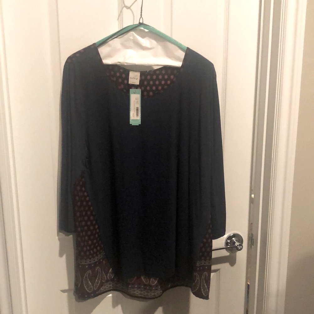 Knit Top (mixed material) Size XXL Brand: Kaileigh